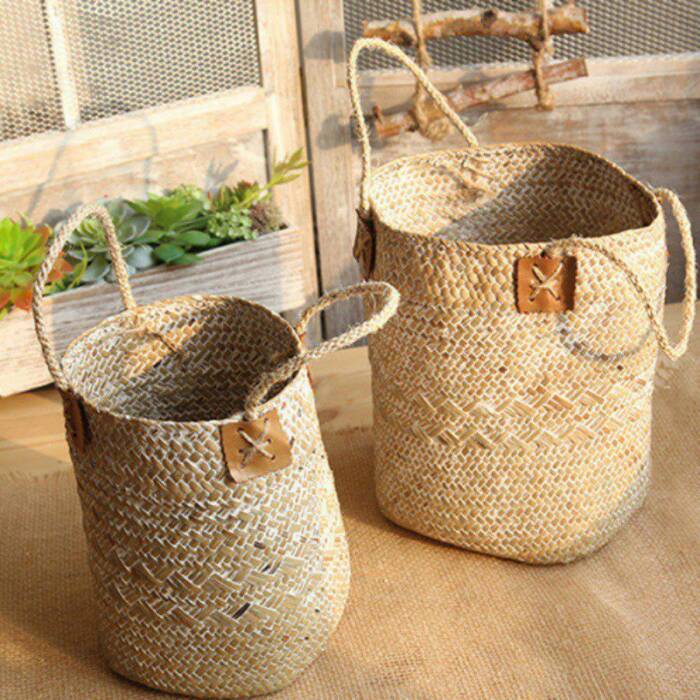 Df 125 Natural Woven Seagrass Belly Storage Basket