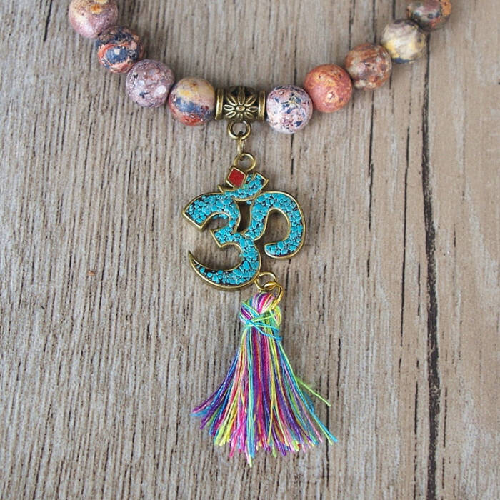 Tibetan Natural Stone OM Bracelet