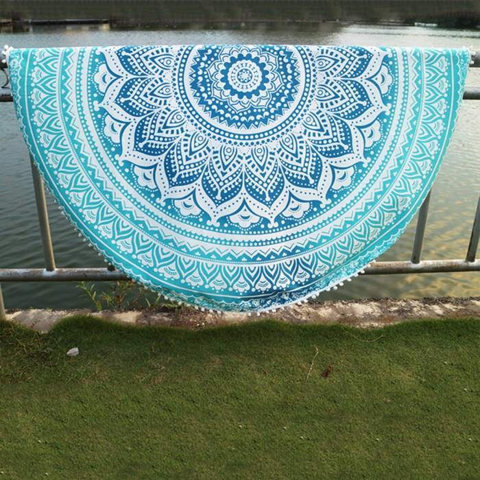 Df 74 Bohemian Round Beach Towels Blanket - 3 Colors