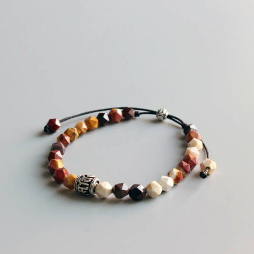 Df 58 Tibetan Beads Bracelet -  Six True Mantra Words