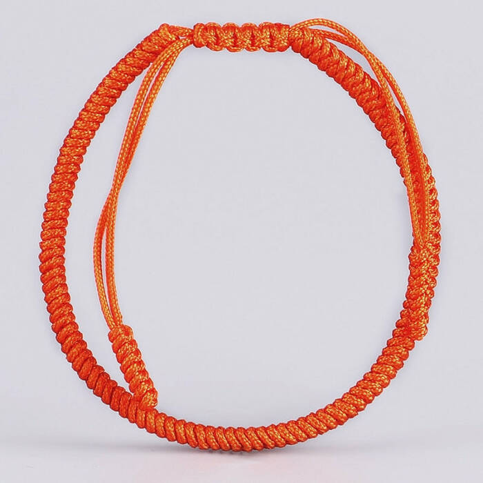 Tibetan Handmade Lucky Bracelet - Papaya Orange