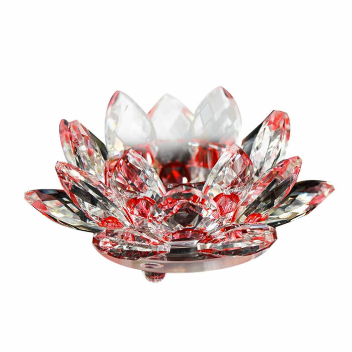 Df 46 Crystal Lotus Candle Holder - 7 Colors