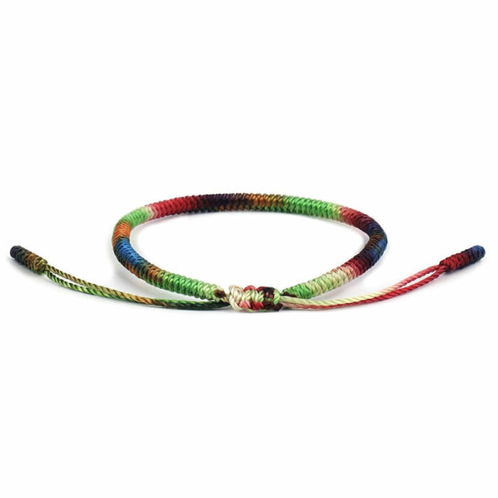Rainbow Tibetan Handmade Lucky Bracelet