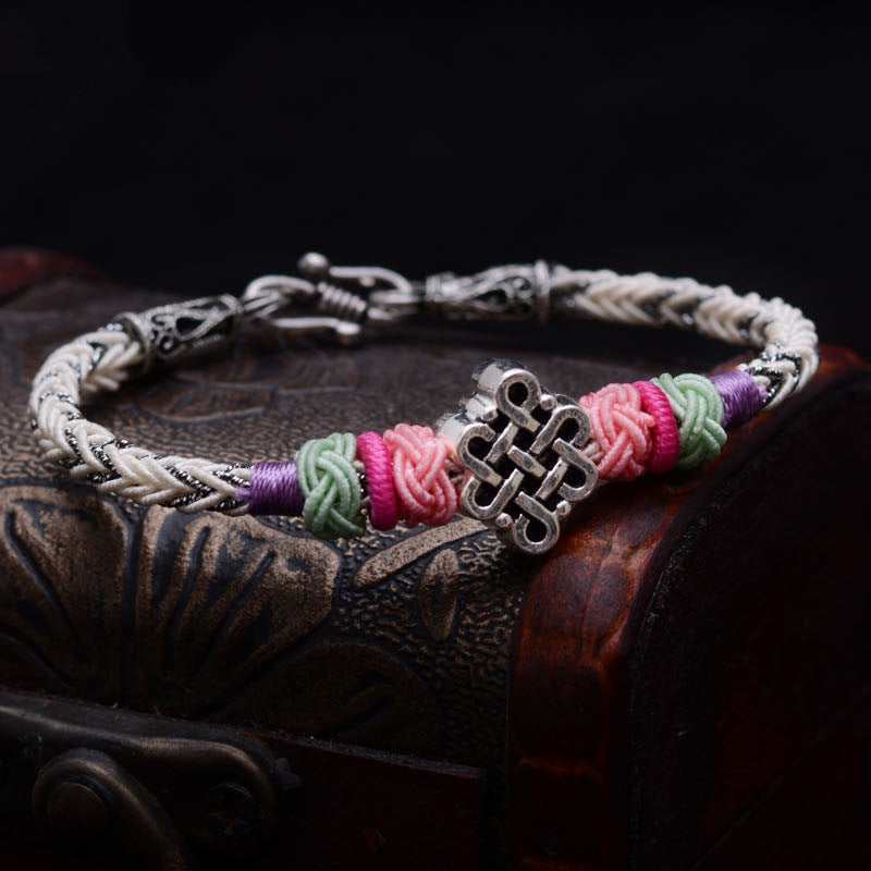 Df Tibetan silver lucky knot bracelet
