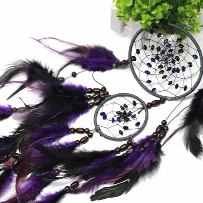 Df 109 Feather Crafts Purple Dream Catcher