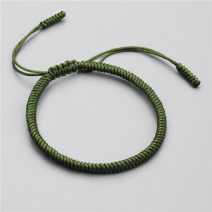 Tibetan Handmade Lucky Bracelet - Emerald Green
