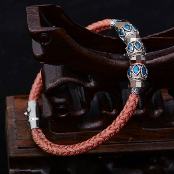 Df Eight strand braid bracelet with Silver 925