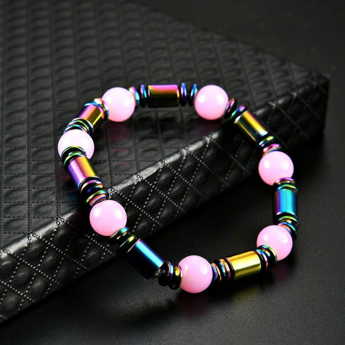 Magnetic Therapy Bracelet - Cherry Blossom Pink
