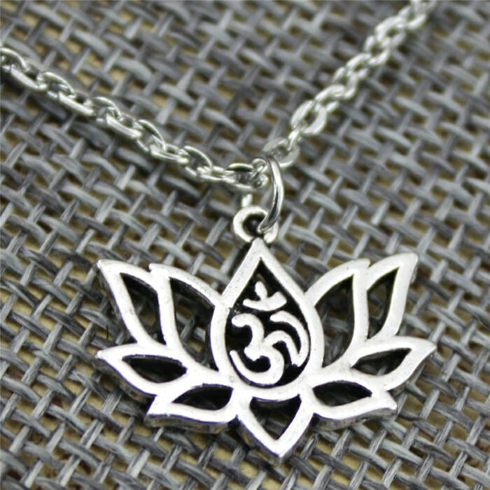 Lotus & Om Purity Charm Necklace