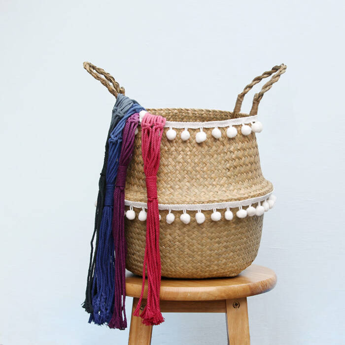 New decoration Foldable Rattan Basket - 7 styles