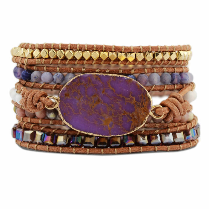 Purple Jasper Wrap Bracelet