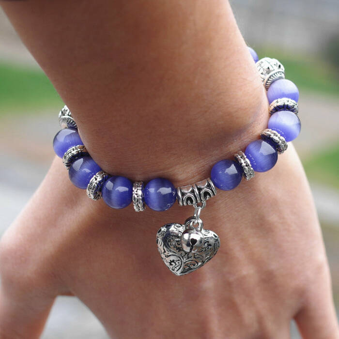 Reiki Healing Stone Heart Bracelet [19 Variants]