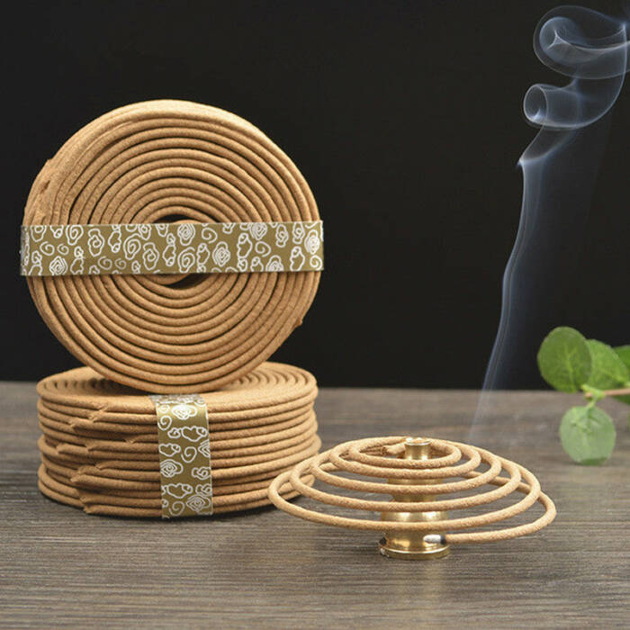 Df 19. Natural Sandalwood Incense Home Fragrance Coil Incense Spice Antiseptic Refreshing 48 Coils