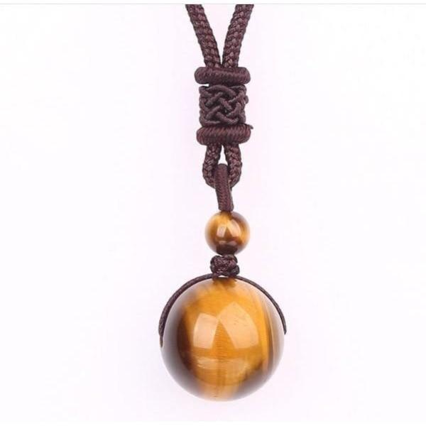 Df 71 Natural Stone Bead Pendant Necklace - Lucky Transfer
