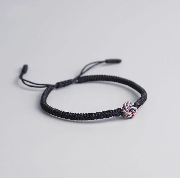Mandalas Tibetan Handmade Lucky Bracelet - Black