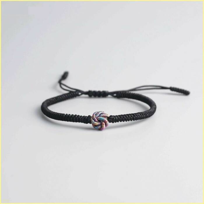 Mandalas Tibetan Handmade Lucky Bracelet - Black