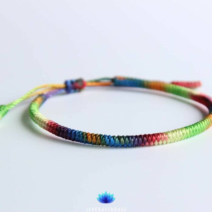 Tibetan Lucky Knots Bracelet - 7 Chakras Color Balancing